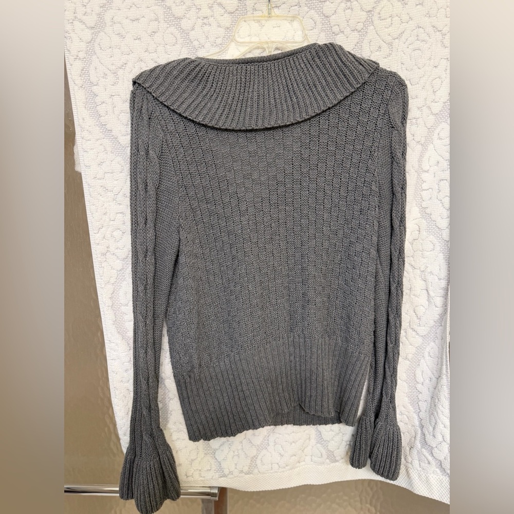 Fever Gray Women's Cardigan Sweater - Picture 3 of 3